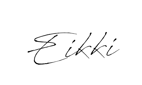 How to make Eikki signature? Antro_Vectra is a professional autograph style. Create handwritten signature for Eikki name. Eikki signature style 6 images and pictures png