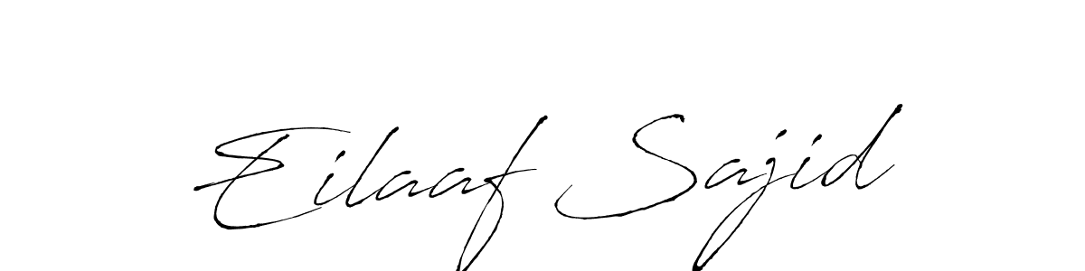 The best way (Antro_Vectra) to make a short signature is to pick only two or three words in your name. The name Eilaaf Sajid include a total of six letters. For converting this name. Eilaaf Sajid signature style 6 images and pictures png