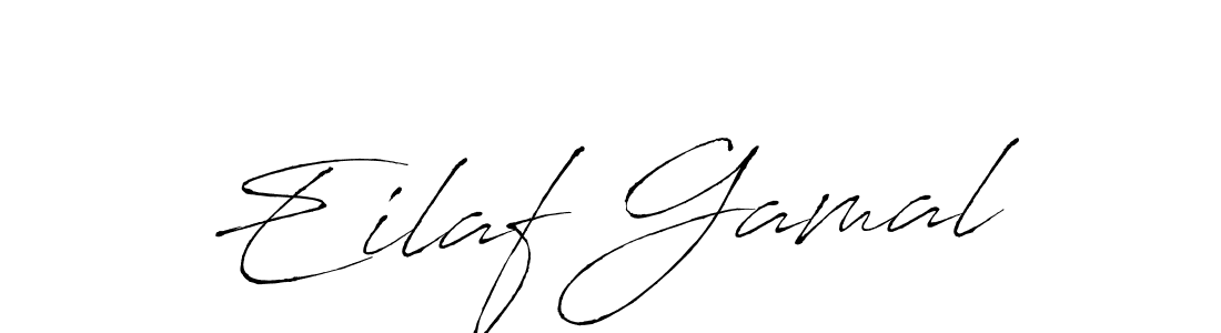 How to make Eilaf Gamal name signature. Use Antro_Vectra style for creating short signs online. This is the latest handwritten sign. Eilaf Gamal signature style 6 images and pictures png