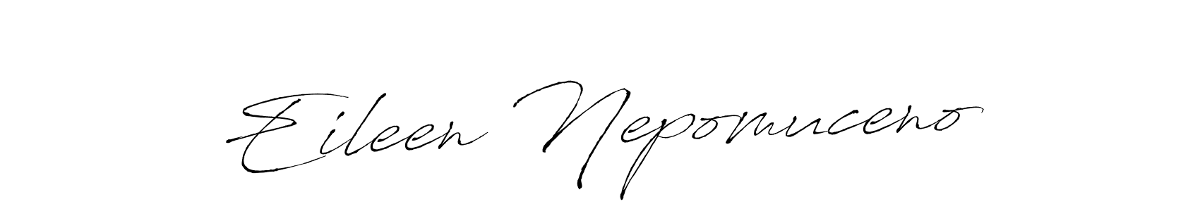 Create a beautiful signature design for name Eileen Nepomuceno. With this signature (Antro_Vectra) fonts, you can make a handwritten signature for free. Eileen Nepomuceno signature style 6 images and pictures png