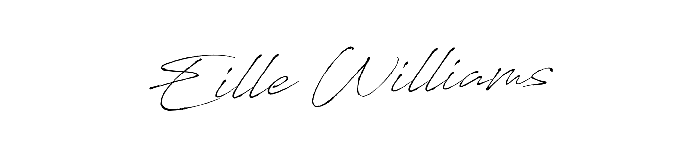 How to make Eille Williams name signature. Use Antro_Vectra style for creating short signs online. This is the latest handwritten sign. Eille Williams signature style 6 images and pictures png