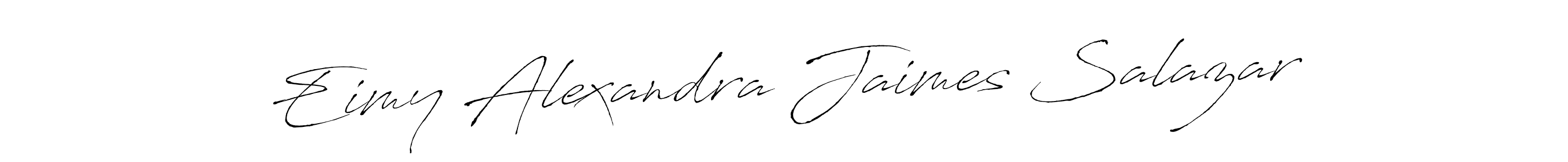 The best way (Antro_Vectra) to make a short signature is to pick only two or three words in your name. The name Eimy Alexandra Jaimes Salazar include a total of six letters. For converting this name. Eimy Alexandra Jaimes Salazar signature style 6 images and pictures png