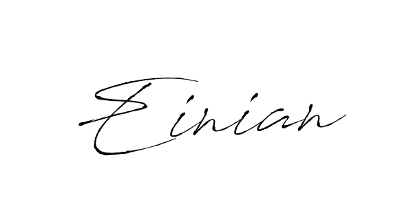 Make a beautiful signature design for name Einian. With this signature (Antro_Vectra) style, you can create a handwritten signature for free. Einian signature style 6 images and pictures png