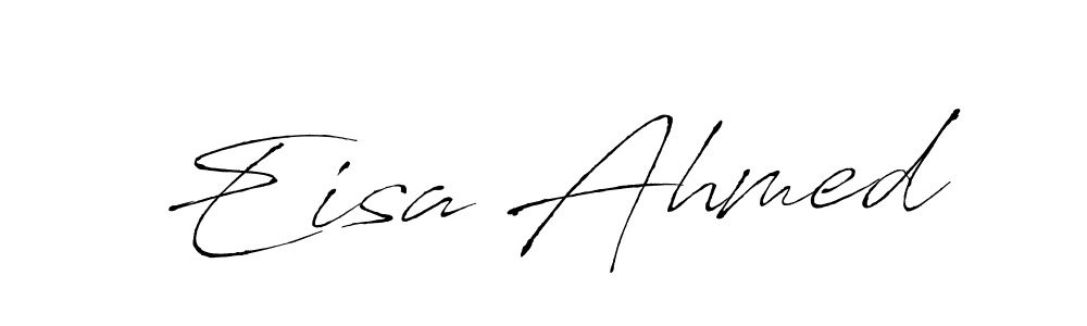 Antro_Vectra is a professional signature style that is perfect for those who want to add a touch of class to their signature. It is also a great choice for those who want to make their signature more unique. Get Eisa Ahmed name to fancy signature for free. Eisa Ahmed signature style 6 images and pictures png
