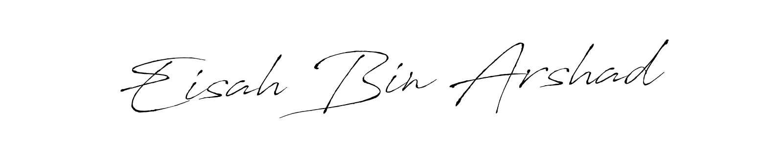 The best way (Antro_Vectra) to make a short signature is to pick only two or three words in your name. The name Eisah Bin Arshad include a total of six letters. For converting this name. Eisah Bin Arshad signature style 6 images and pictures png