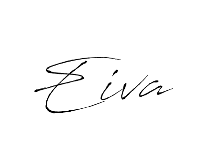 Use a signature maker to create a handwritten signature online. With this signature software, you can design (Antro_Vectra) your own signature for name Eiva. Eiva signature style 6 images and pictures png