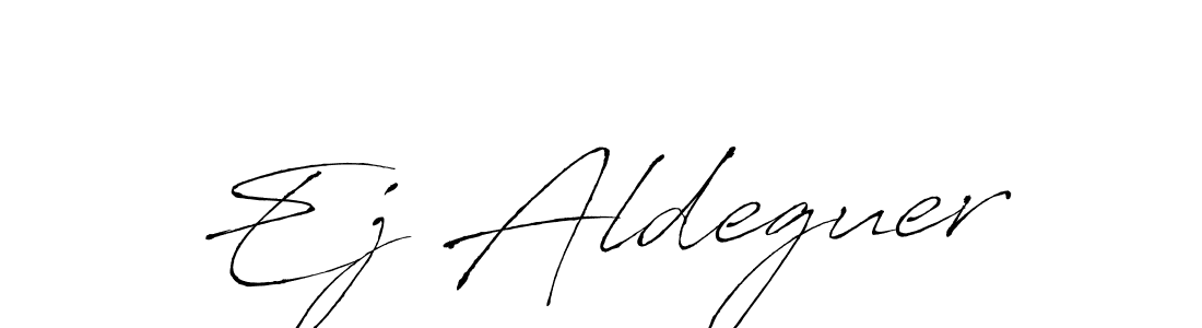 Make a beautiful signature design for name Ej Aldeguer. With this signature (Antro_Vectra) style, you can create a handwritten signature for free. Ej Aldeguer signature style 6 images and pictures png