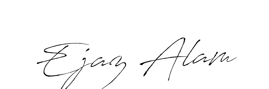 You should practise on your own different ways (Antro_Vectra) to write your name (Ejaz Alam) in signature. don't let someone else do it for you. Ejaz Alam signature style 6 images and pictures png