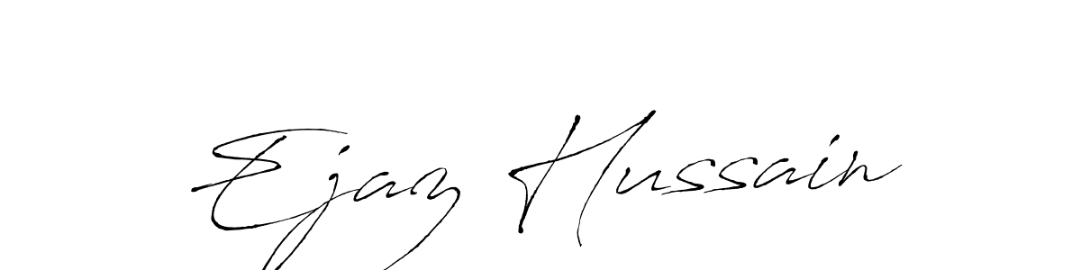 You should practise on your own different ways (Antro_Vectra) to write your name (Ejaz Hussain) in signature. don't let someone else do it for you. Ejaz Hussain signature style 6 images and pictures png