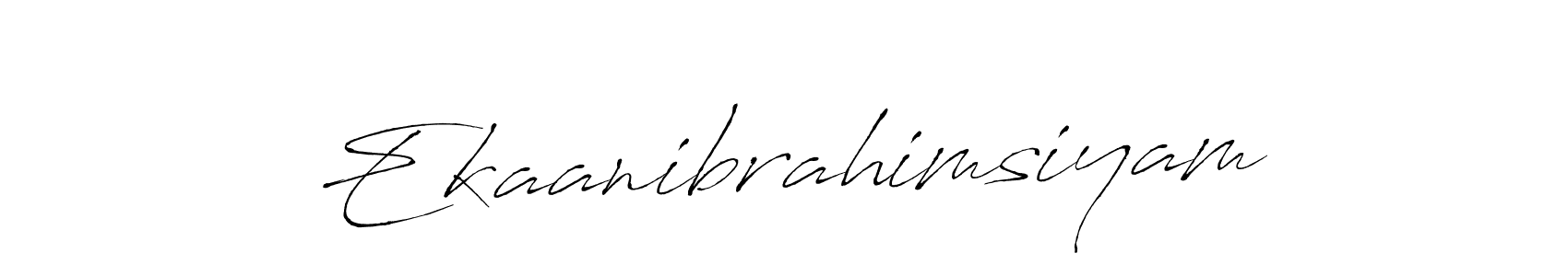 How to make Ekaanibrahimsiyam name signature. Use Antro_Vectra style for creating short signs online. This is the latest handwritten sign. Ekaanibrahimsiyam signature style 6 images and pictures png