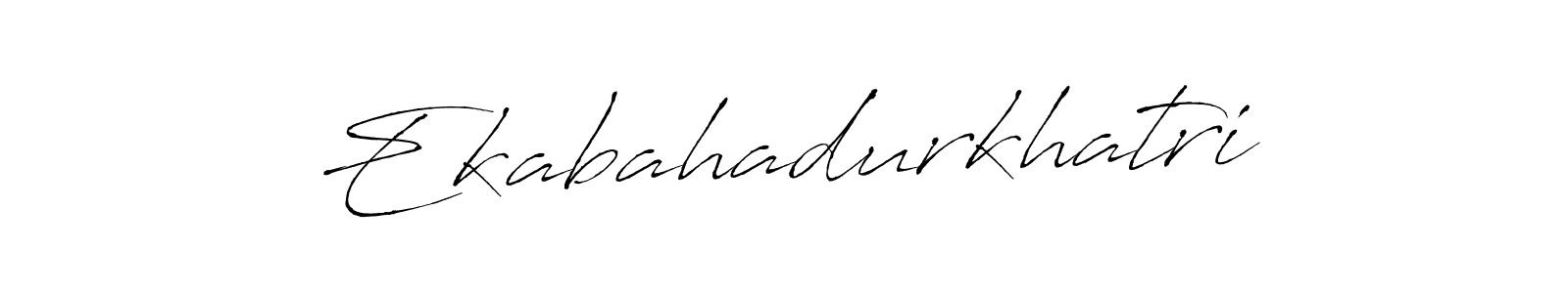 How to make Ekabahadurkhatri name signature. Use Antro_Vectra style for creating short signs online. This is the latest handwritten sign. Ekabahadurkhatri signature style 6 images and pictures png