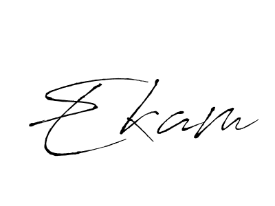 How to make Ekam signature? Antro_Vectra is a professional autograph style. Create handwritten signature for Ekam name. Ekam signature style 6 images and pictures png