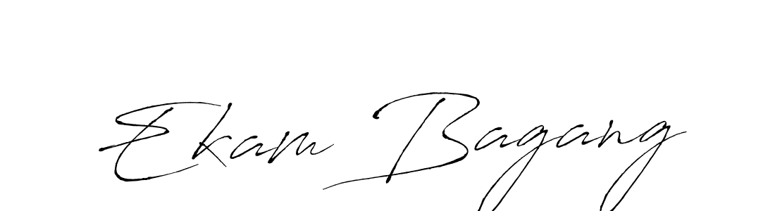 The best way (Antro_Vectra) to make a short signature is to pick only two or three words in your name. The name Ekam Bagang include a total of six letters. For converting this name. Ekam Bagang signature style 6 images and pictures png