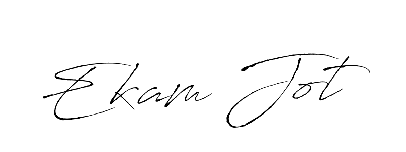 The best way (Antro_Vectra) to make a short signature is to pick only two or three words in your name. The name Ekam Jot include a total of six letters. For converting this name. Ekam Jot signature style 6 images and pictures png