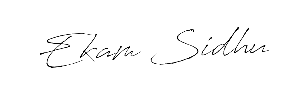 How to make Ekam Sidhu name signature. Use Antro_Vectra style for creating short signs online. This is the latest handwritten sign. Ekam Sidhu signature style 6 images and pictures png