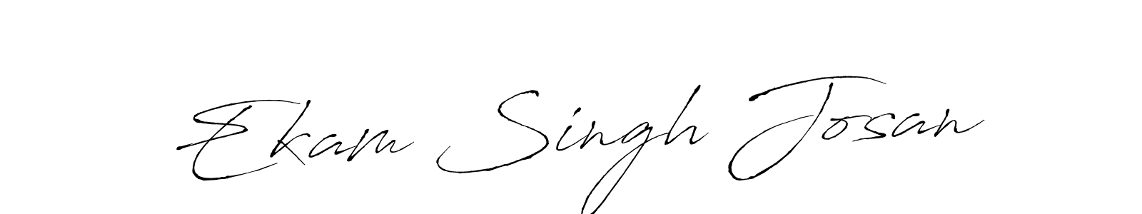 How to make Ekam Singh Josan name signature. Use Antro_Vectra style for creating short signs online. This is the latest handwritten sign. Ekam Singh Josan signature style 6 images and pictures png
