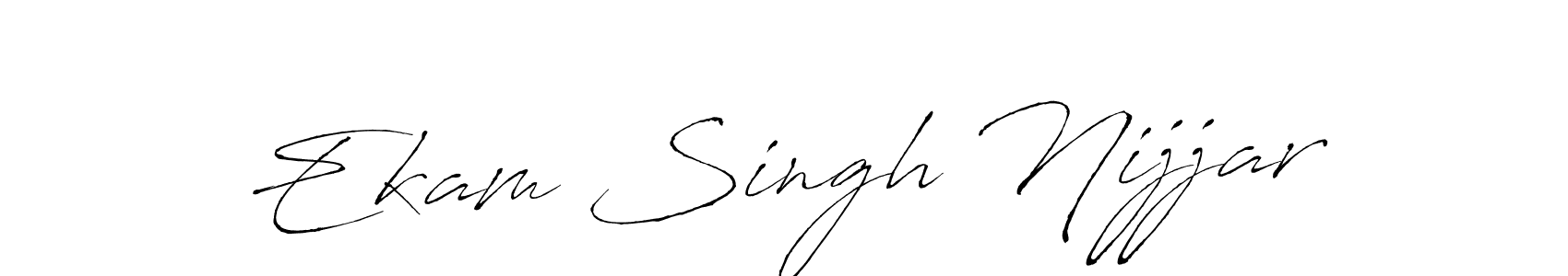 How to make Ekam Singh Nijjar signature? Antro_Vectra is a professional autograph style. Create handwritten signature for Ekam Singh Nijjar name. Ekam Singh Nijjar signature style 6 images and pictures png