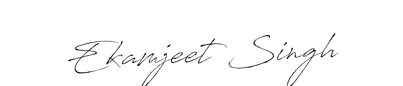 How to make Ekamjeet Singh name signature. Use Antro_Vectra style for creating short signs online. This is the latest handwritten sign. Ekamjeet Singh signature style 6 images and pictures png