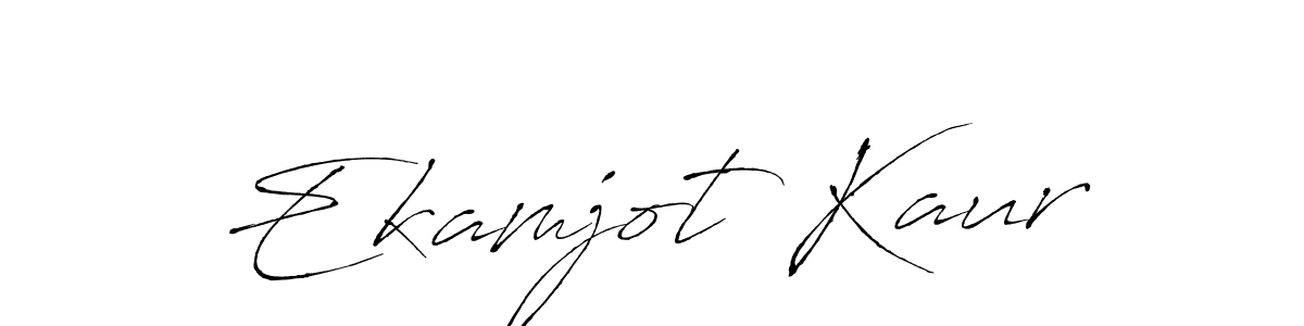 Create a beautiful signature design for name Ekamjot Kaur. With this signature (Antro_Vectra) fonts, you can make a handwritten signature for free. Ekamjot Kaur signature style 6 images and pictures png