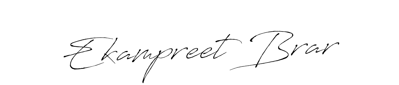 How to make Ekampreet Brar name signature. Use Antro_Vectra style for creating short signs online. This is the latest handwritten sign. Ekampreet Brar signature style 6 images and pictures png