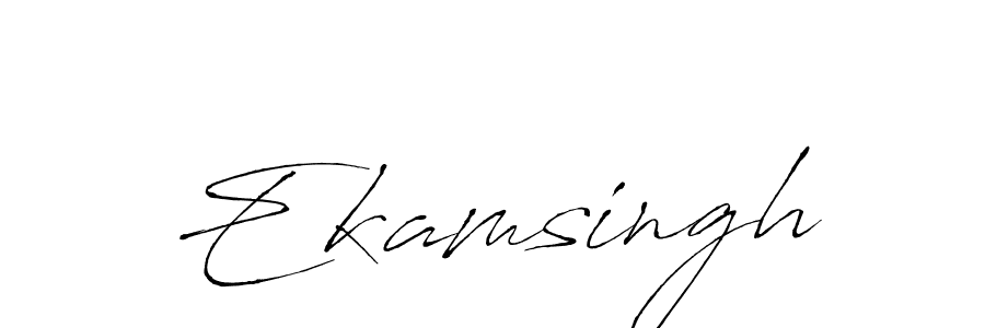 You should practise on your own different ways (Antro_Vectra) to write your name (Ekamsingh) in signature. don't let someone else do it for you. Ekamsingh signature style 6 images and pictures png