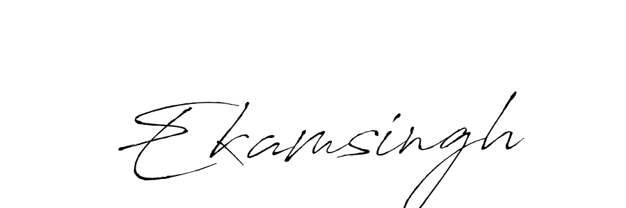 You should practise on your own different ways (Antro_Vectra) to write your name (Ekamsingh) in signature. don't let someone else do it for you. Ekamsingh signature style 6 images and pictures png