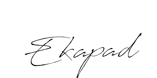 Antro_Vectra is a professional signature style that is perfect for those who want to add a touch of class to their signature. It is also a great choice for those who want to make their signature more unique. Get Ekapad name to fancy signature for free. Ekapad signature style 6 images and pictures png