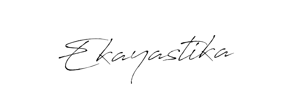 Create a beautiful signature design for name Ekayastika. With this signature (Antro_Vectra) fonts, you can make a handwritten signature for free. Ekayastika signature style 6 images and pictures png