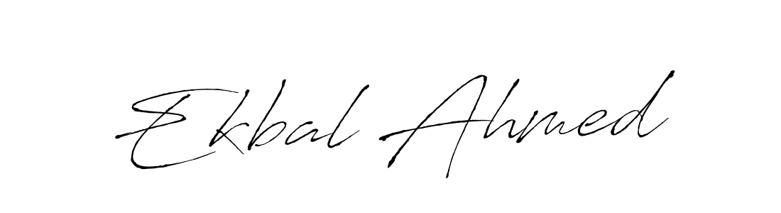 How to make Ekbal Ahmed name signature. Use Antro_Vectra style for creating short signs online. This is the latest handwritten sign. Ekbal Ahmed signature style 6 images and pictures png