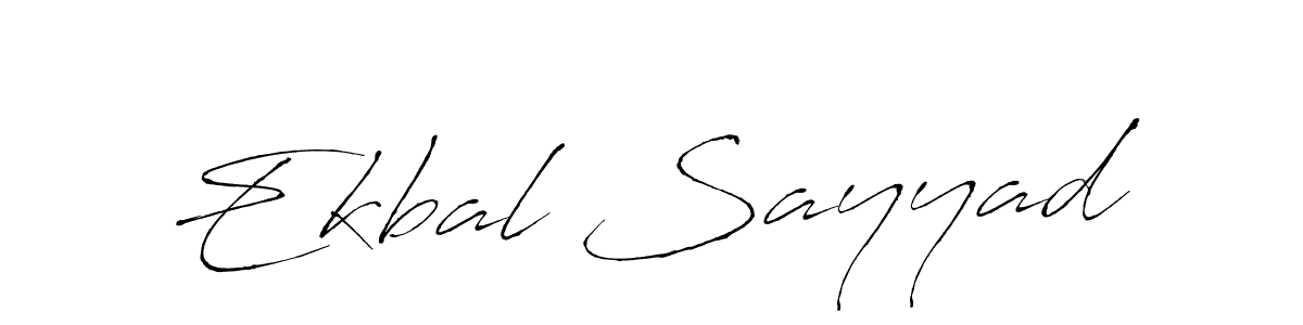 How to make Ekbal Sayyad name signature. Use Antro_Vectra style for creating short signs online. This is the latest handwritten sign. Ekbal Sayyad signature style 6 images and pictures png