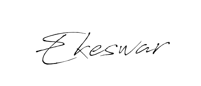 How to make Ekeswar name signature. Use Antro_Vectra style for creating short signs online. This is the latest handwritten sign. Ekeswar signature style 6 images and pictures png