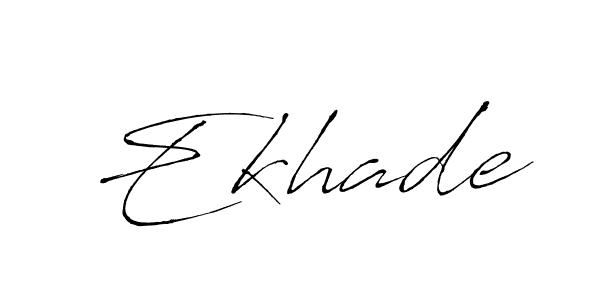 Make a beautiful signature design for name Ekhade. With this signature (Antro_Vectra) style, you can create a handwritten signature for free. Ekhade signature style 6 images and pictures png