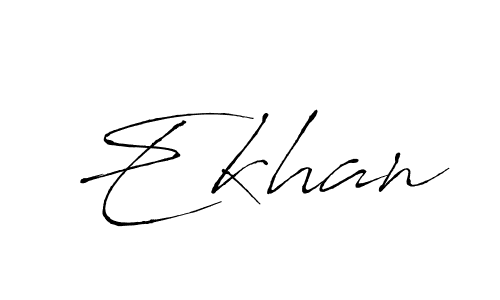 Make a beautiful signature design for name Ekhan. With this signature (Antro_Vectra) style, you can create a handwritten signature for free. Ekhan signature style 6 images and pictures png