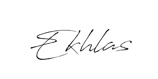 How to make Ekhlas signature? Antro_Vectra is a professional autograph style. Create handwritten signature for Ekhlas name. Ekhlas signature style 6 images and pictures png