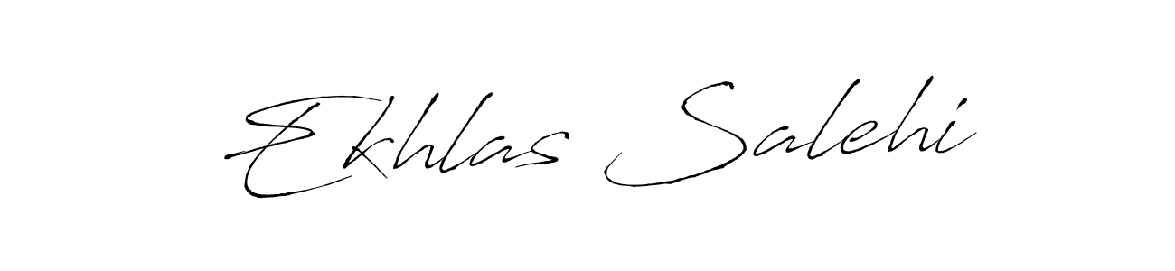 Design your own signature with our free online signature maker. With this signature software, you can create a handwritten (Antro_Vectra) signature for name Ekhlas Salehi. Ekhlas Salehi signature style 6 images and pictures png