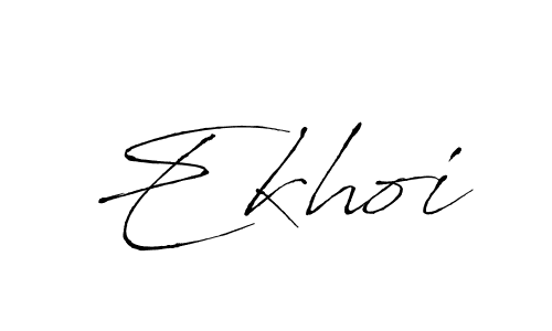 The best way (Antro_Vectra) to make a short signature is to pick only two or three words in your name. The name Ekhoi include a total of six letters. For converting this name. Ekhoi signature style 6 images and pictures png