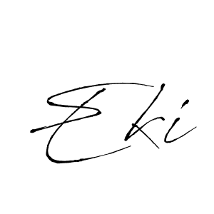 Design your own signature with our free online signature maker. With this signature software, you can create a handwritten (Antro_Vectra) signature for name Eki. Eki signature style 6 images and pictures png