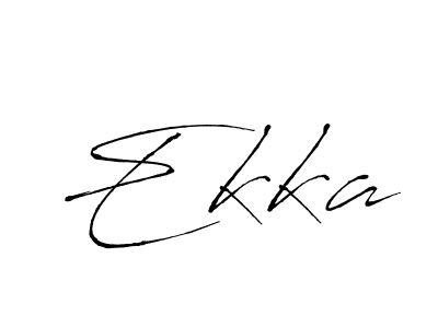 Create a beautiful signature design for name Ekka. With this signature (Antro_Vectra) fonts, you can make a handwritten signature for free. Ekka signature style 6 images and pictures png