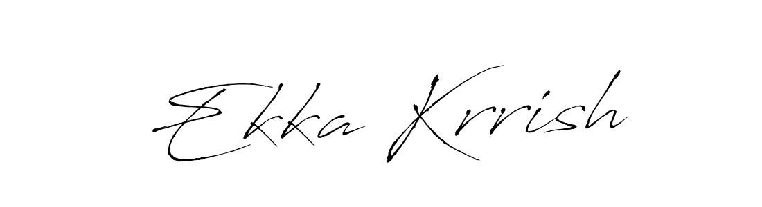 Make a beautiful signature design for name Ekka Krrish. With this signature (Antro_Vectra) style, you can create a handwritten signature for free. Ekka Krrish signature style 6 images and pictures png