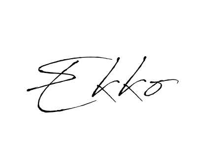 You should practise on your own different ways (Antro_Vectra) to write your name (Ekko) in signature. don't let someone else do it for you. Ekko signature style 6 images and pictures png