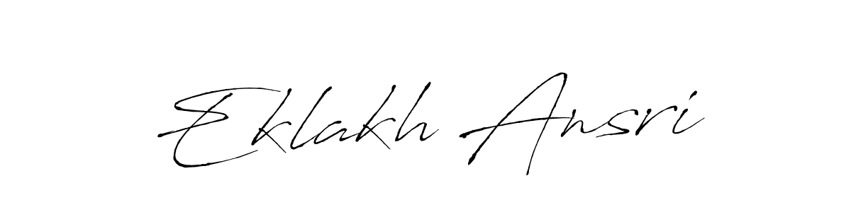 Create a beautiful signature design for name Eklakh Ansri. With this signature (Antro_Vectra) fonts, you can make a handwritten signature for free. Eklakh Ansri signature style 6 images and pictures png