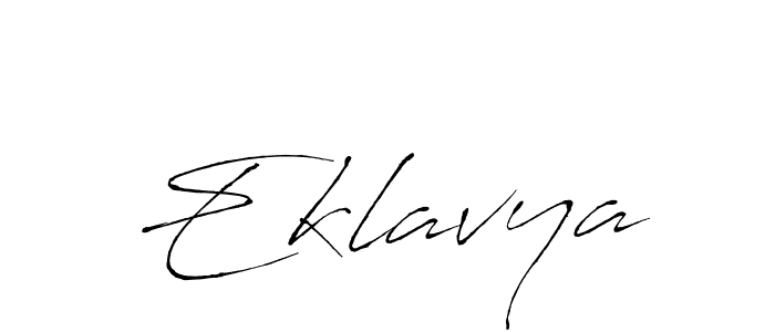 Make a beautiful signature design for name Eklavya. With this signature (Antro_Vectra) style, you can create a handwritten signature for free. Eklavya signature style 6 images and pictures png