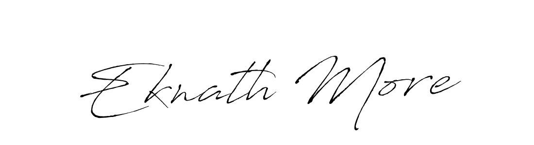 Design your own signature with our free online signature maker. With this signature software, you can create a handwritten (Antro_Vectra) signature for name Eknath More. Eknath More signature style 6 images and pictures png