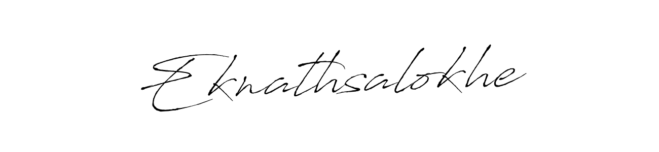 The best way (Antro_Vectra) to make a short signature is to pick only two or three words in your name. The name Eknathsalokhe include a total of six letters. For converting this name. Eknathsalokhe signature style 6 images and pictures png