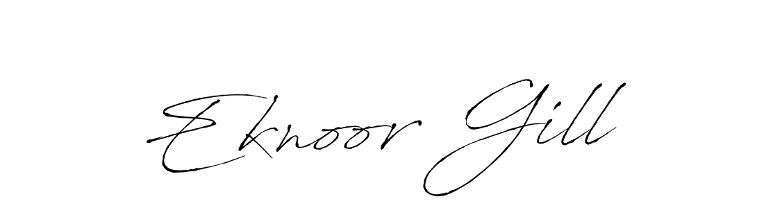 Make a beautiful signature design for name Eknoor Gill. With this signature (Antro_Vectra) style, you can create a handwritten signature for free. Eknoor Gill signature style 6 images and pictures png