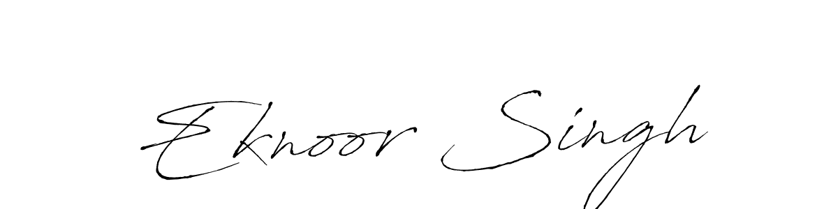 How to make Eknoor Singh name signature. Use Antro_Vectra style for creating short signs online. This is the latest handwritten sign. Eknoor Singh signature style 6 images and pictures png