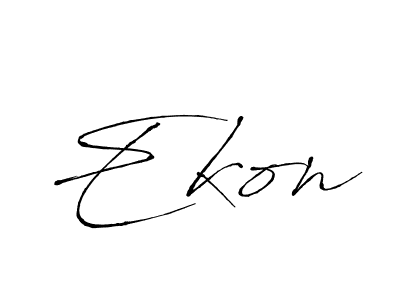 How to make Ekon name signature. Use Antro_Vectra style for creating short signs online. This is the latest handwritten sign. Ekon signature style 6 images and pictures png