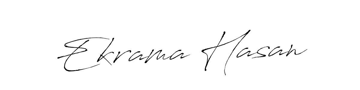 Create a beautiful signature design for name Ekrama Hasan. With this signature (Antro_Vectra) fonts, you can make a handwritten signature for free. Ekrama Hasan signature style 6 images and pictures png