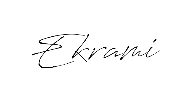 You should practise on your own different ways (Antro_Vectra) to write your name (Ekrami) in signature. don't let someone else do it for you. Ekrami signature style 6 images and pictures png
