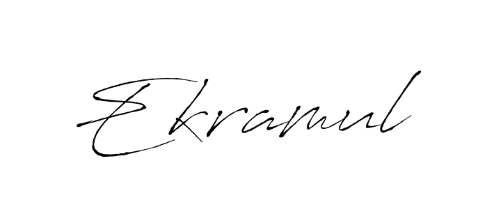 How to make Ekramul signature? Antro_Vectra is a professional autograph style. Create handwritten signature for Ekramul name. Ekramul signature style 6 images and pictures png